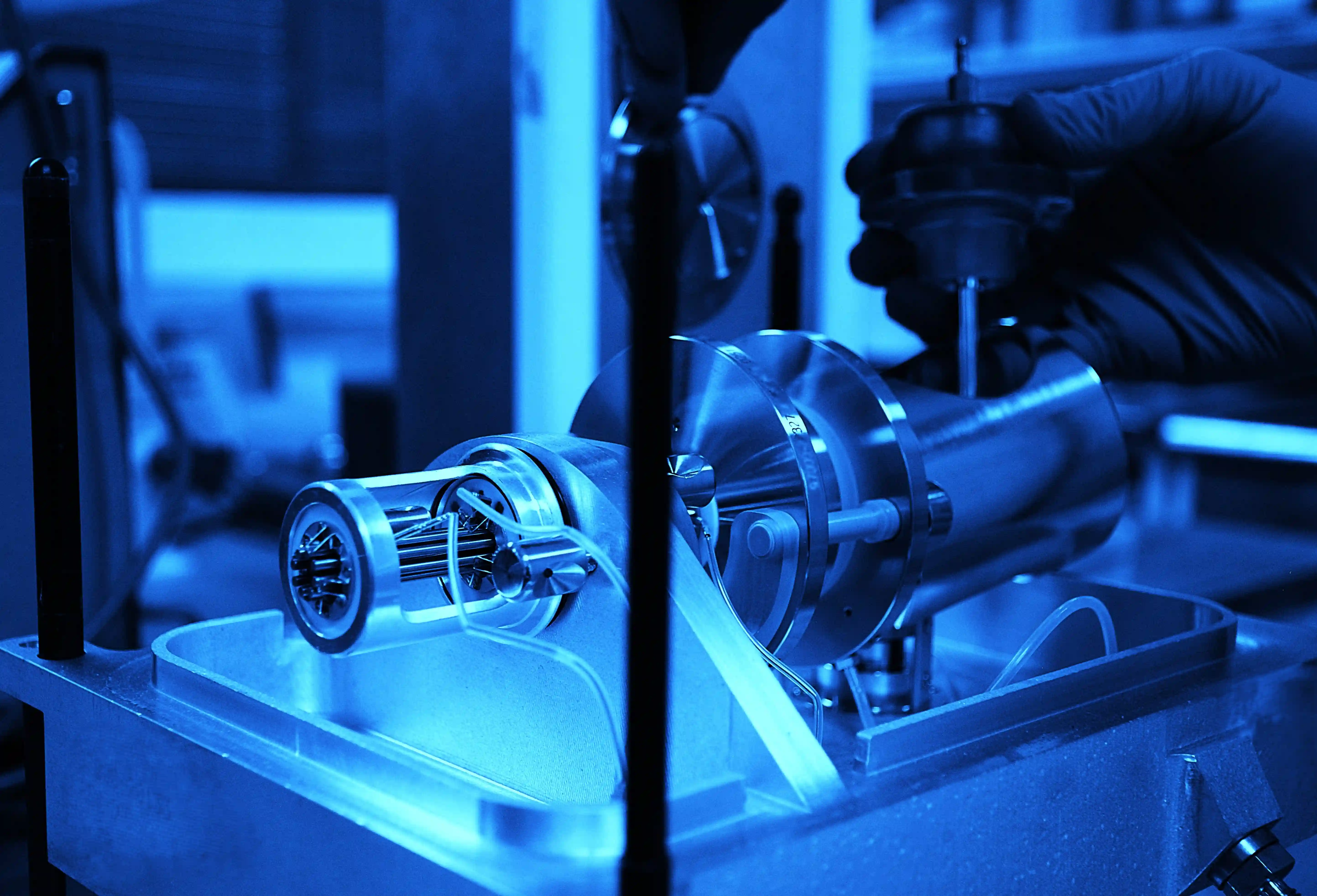 Proteomics research laboratory with mass spectrometry equipment